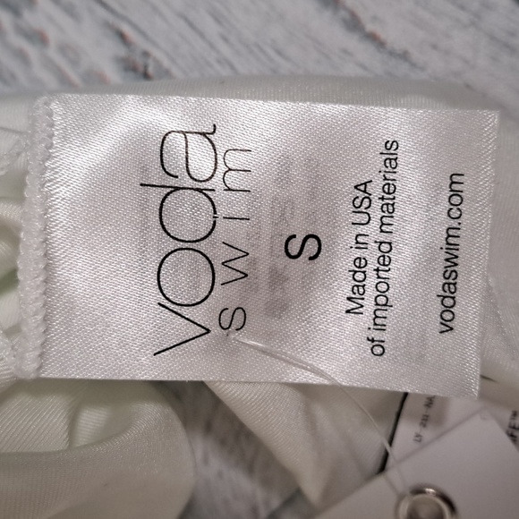 Voda Swim Cut Out High Leg Swimsuit Cheeky Bottom White - Picture 8 of 11